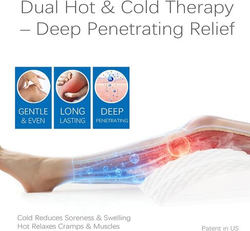 ANORM Leg Recovery Device FSA Pillow - Deep Cold & Hot Therapy for Circulation and Pain Relief, RLS, Cramps, Soreness, Edema, Swollen - Long-Lasting & Deep Penetrating in Kuwait