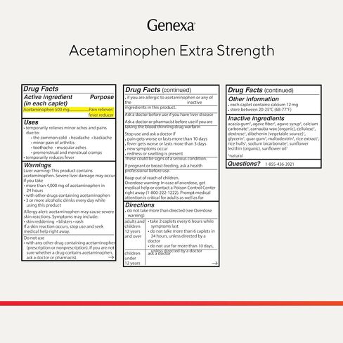 Genexa Kids & Adults Clean Acetaminophen Combo | Family Pain & Fever Bundle | Dye Free, 0% Artificial Additives | Vegan & Non-GMO | Medicine Made Clean | Ages 2-11, 12+ (2 Pack) in Saudi Arabia