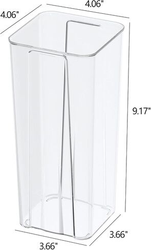 Asking 6 Pack Tall Square Acrylic Flower Vase, Clear Plastic Centerpiece Vases for Table, 4" x 4" x 9" in Saudi Arabia