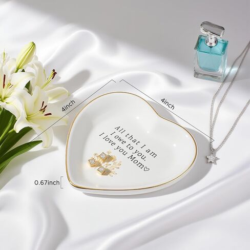 Mother of the Bride Gifts, Mom Gifts from Bride Wedding Favor, Bridal Shower Gift, Gifts for Mom, Mom Present, 4"x4" Jewelry Dish Trinket Tray in Saudi Arabia