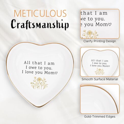 Mother of the Bride Gifts, Mom Gifts from Bride Wedding Favor, Bridal Shower Gift, Gifts for Mom, Mom Present, 4"x4" Jewelry Dish Trinket Tray in Saudi Arabia