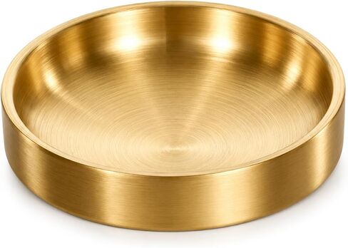 Gold Trinket Tray, 3.5in Jewelry Tray Gold Decor Holder Small Jewelry Dish Ring Dish Fine Trinket Bowl for Women and Men, Valentines Day Gifts in Saudi Arabia