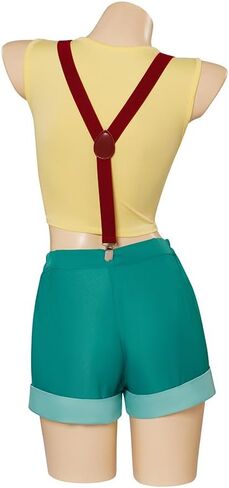 MelangCos Women Misty Costume Anime Cosplay Crop Top Shorts Suspender Set for Halloween Party in Kuwait