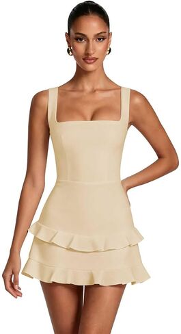 Tiered Ruffle Homecoming Dresses Short Tight Mini Graduation Dress Cocktail Prom Party Gown in Kuwait