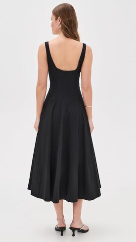 STAUD Women's Wells Dress, Black, 8 in Saudi Arabia