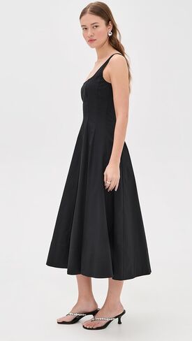 STAUD Women's Wells Dress, Black, 8 in Saudi Arabia