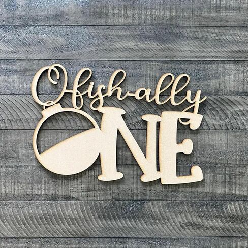 O-Fish-ally One Sign for Backdrop,Wooden Ofishally One Birthday Decorations for Boy,Our Little Man Is Ofishally Turning Theme,Under the Sea Baby Shower,Retirement Party Decorations in Saudi Arabia