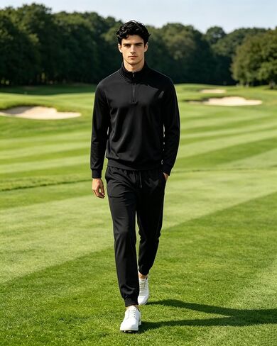 Mens Sweatsuit 2 Piece Set Tracksuit for Men Quarter Zip Pullover Sweat Suits Mens Jogging Suits Athletic Outfit in Saudi Arabia