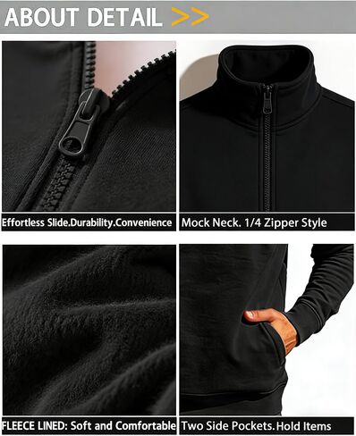 Mens Sweatsuit 2 Piece Set Tracksuit for Men Quarter Zip Pullover Sweat Suits Mens Jogging Suits Athletic Outfit in Saudi Arabia