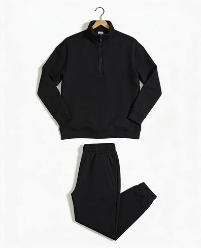 Mens Sweatsuit 2 Piece Set Tracksuit for Men Quarter Zip Pullover Sweat Suits Mens Jogging Suits Athletic Outfit in Saudi Arabia