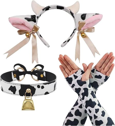 Cow Print Cosplay Costume Set Cute Kawaii Animal Outfit in Saudi Arabia
