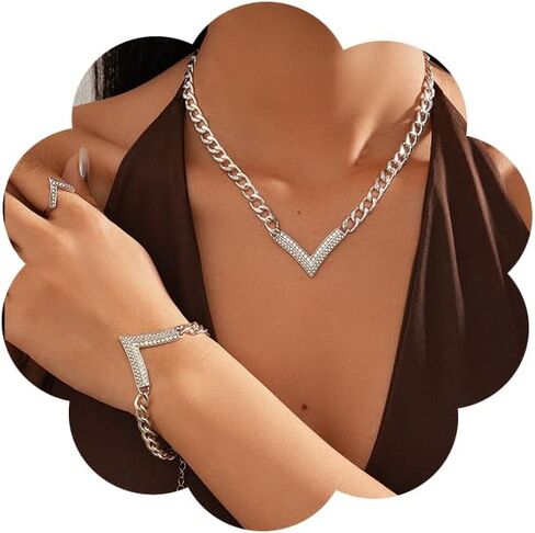 Chunky Rhinestone Neckacle Earrings for Women Chunky Square Crysatl Necklace Rhinestone Earrings Set Wedding Prom Bridal Jewelry Set in Saudi Arabia