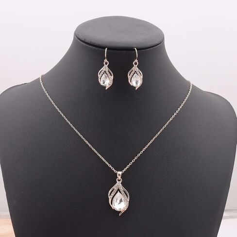 Bridesmaid Jewelry Set for Women 1-4-6-8 Sets Teardrop Necklace Earring Set for Wedding Party Gift in Saudi Arabia