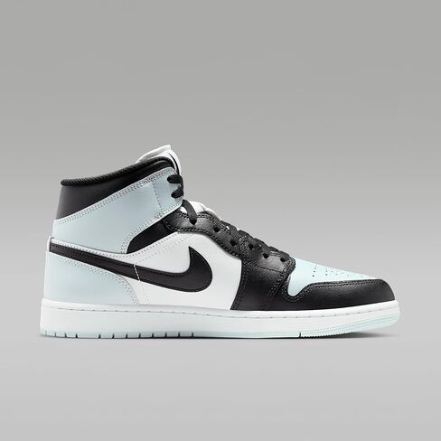 حذاء Air Jordan 1 Mid للرجال (أسود/هالة/أبيض/أزرق مربع) in Kuwait