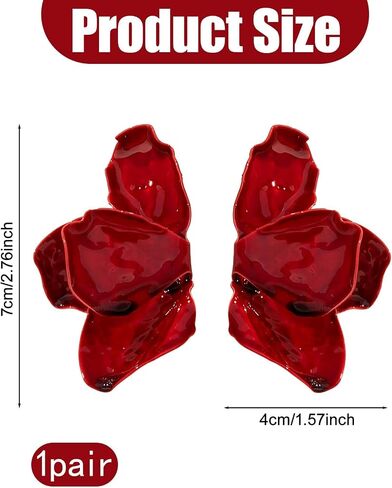 Big Flower Earrings for Women, Floral Dangle Earrings, Bohemian Statement Petal Drop Earrings, Trendy Summer Beach Jewelry Gifts for Wedding, Party, Prom in Saudi Arabia