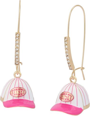 Betsey Johnson Jewelry Women's Baseball Cap Dangle Earrings in Kuwait