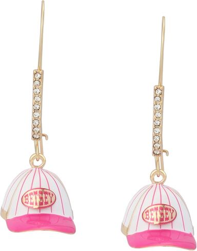 Betsey Johnson Jewelry Women's Baseball Cap Dangle Earrings in Kuwait