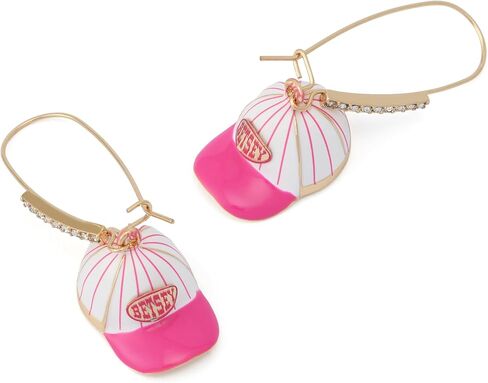 Betsey Johnson Jewelry Women's Baseball Cap Dangle Earrings in Kuwait