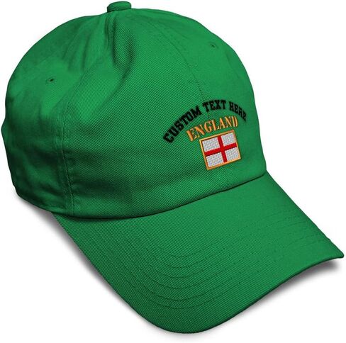 Speedy Pros Soft Baseball Hat Embroidered Dad Hat England Flag Embroidery Men & Ladies Baseball Cap Cotton in Kuwait