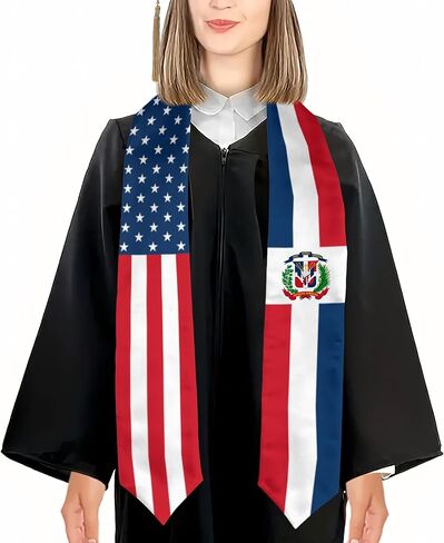 Class of 2026 National Flag Graduation Stole, Multicultural Study Abroad Proud Graduation Sash for College Graduates in Kuwait