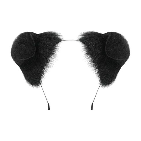 Adjustable Dog Ear Headband Floppy Ears Hair Accessory Fashion Hair Ornament Soft Hairband For Cosplay Party Daily Wear(Black) in Saudi Arabia