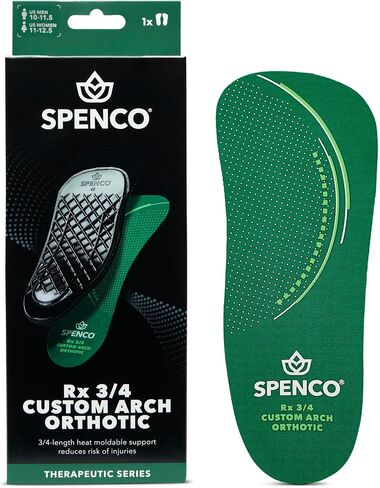 Spenco Rx Orthotic Arch Support 3/4 Length Shoe Insoles Women's 7-8.5/Men's 6-7.5 in Kuwait