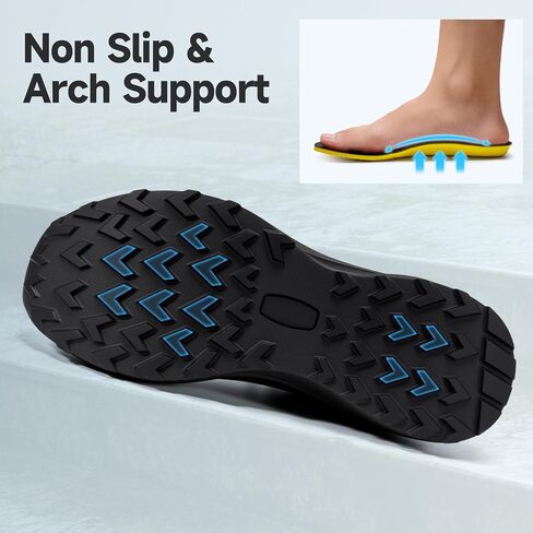 Steel Toe Shoes for Men Non Slip Work Shoes Lightweight Safety Shoes Work Utility Shoes Comfortable Tennis Shoes Construction Shoes Sneakers Arch Support Insoles in Kuwait