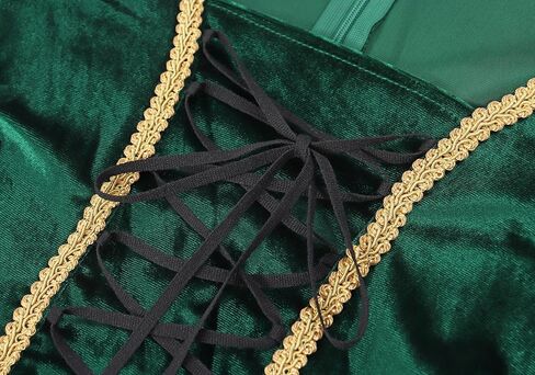 Medieval Renaissance Dress, Green Ren Faire Elf Costume Gown with Bell Sleeves in Saudi Arabia