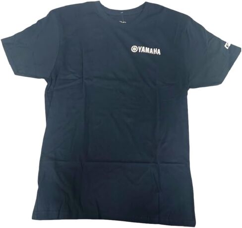 YAMAHA S/S T-Shirt 100% Cotton Powersports Motorcycle ATV UTV Crew Neck Short Sleeve T-Shirt - Icon Navy, Size: Large in Kuwait