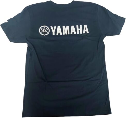 YAMAHA S/S T-Shirt 100% Cotton Powersports Motorcycle ATV UTV Crew Neck Short Sleeve T-Shirt - Icon Navy, Size: Large in Kuwait