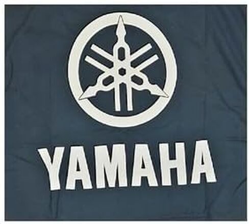 YAMAHA S/S T-Shirt 100% Cotton Powersports Motorcycle ATV UTV Crew Neck Short Sleeve T-Shirt - Icon Navy, Size: Large in Kuwait