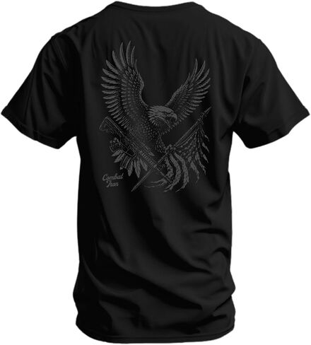 Combat Iron Men's Graphic T-Shirt – Subdued Eagle - Athletic Fit Everyday Tee in Kuwait