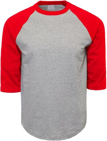 URBANJ Men's Casual 3/4 Sleeve T-Shirt Raglan Baseball Tee Shirts S-3XL in Kuwait
