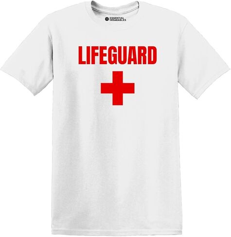 Lifeguard Staff T-Shirt - Bold Logo on Front for Men or Women - 100% Ring Spun Cotton in Saudi Arabia