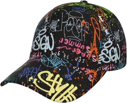 Graffiti Colorful Baseball Cap Snapback Hats Adjustable Trucker Hat for Men Women in Saudi Arabia