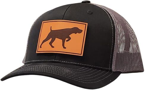 GSP Hat, German Shorthaired Pointer Gifts, Bird Dog Hunting Hat, GSP Gift, Pointer Cap, Trucker Hat, Leather Patch Hat Multi in Saudi Arabia