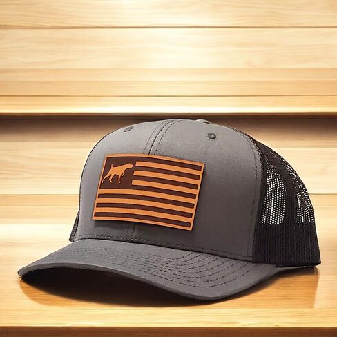 GSP Hat, German Shorthaired Pointer Gifts, Bird Dog Hunting Hat, GSP Gift, Pointer Cap, Trucker Hat, Leather Patch Hat Multi in Saudi Arabia