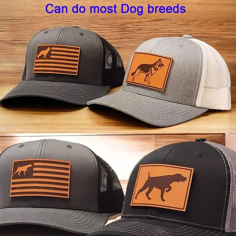 GSP Hat, German Shorthaired Pointer Gifts, Bird Dog Hunting Hat, GSP Gift, Pointer Cap, Trucker Hat, Leather Patch Hat Multi in Saudi Arabia