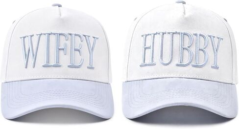 Wedding Gifts for Couples 2026, Bridal Shower Gifts, Hubby and Wifey Trucker Hat, Gift for Honeymoon Engagement Newlywed White in Kuwait