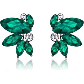 BriLove Gorgeous Stunning Rhinestone Marquise Stud Earrings for Women Wedding Bridal Party Prom Accessories in Kuwait