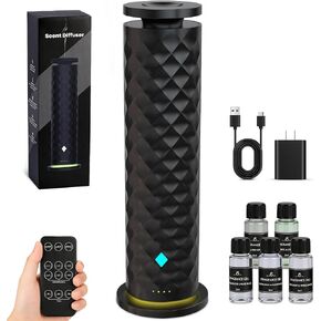 Waterless Scent Diffuser Starter Kit – Remote Control Cold Air Scent Diffuser Oil Machine with 5 Oils 1000 Sq Ft Coverage Quiet Nebulizing Aromatherapy for Home Office Bedroom & Spa in Saudi Arabia