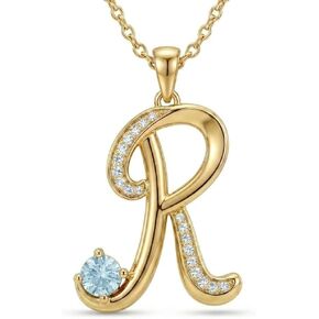 Birthday Gifts for Women Initial Necklace 18K Yellow Gold Plated Alphabet A to Z Pendant Birthstone Letter Necklaces Gold Plated Initial Jewelry Mothers Day Gifts for Women Her Mom Wife Mothers in Saudi Arabia