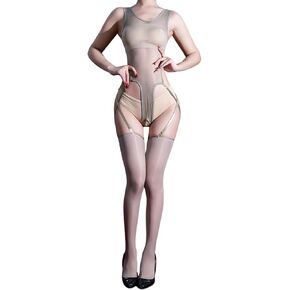 Women's Oil Shiny Bodystocking Women Sexy Sheer Full Body Stockings Shiny Pantyhose in Saudi Arabia