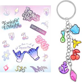 Katseye Keychain Inspired Merch Set Includes Keychain Temporary Tattoos Concert Outfit Accessories Gifts for Teens Fans Women (Style - kaye) in Saudi Arabia