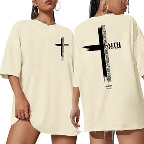 Overiszed Christian Shirts for Women God is Good Shirt Religious Faith Short Sleeve Tops Bible Verse Inspirational Tee in Kuwait