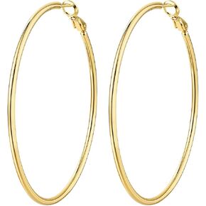 14K Gold Hoop Earrings for Women Large Chunky Hoop Earrings for Women Elegant Big Gold Hoops Jewelry in Saudi Arabia
