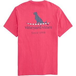 Vineyard Vines Men's Flag Dog Surfboard Short-Sleeve Pocket Tee in Kuwait