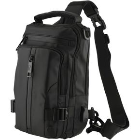 Crossbody Sling Bag - Shoulder Chest Bag with USB Charging Port in Saudi Arabia
