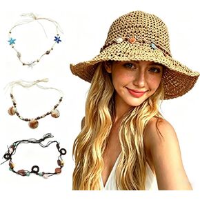 Beach Hat for Women,Summer Beach Hat Replaceable Decorations in Saudi Arabia