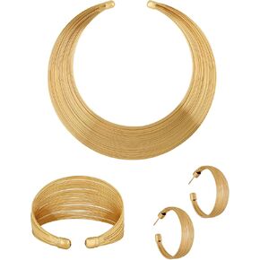 OJERRY 4 Pcs Statement Bold Minimal Jewelry Sets for Women Wedding Bridesmaid Evening Graduation Party Prom Inspo in Saudi Arabia